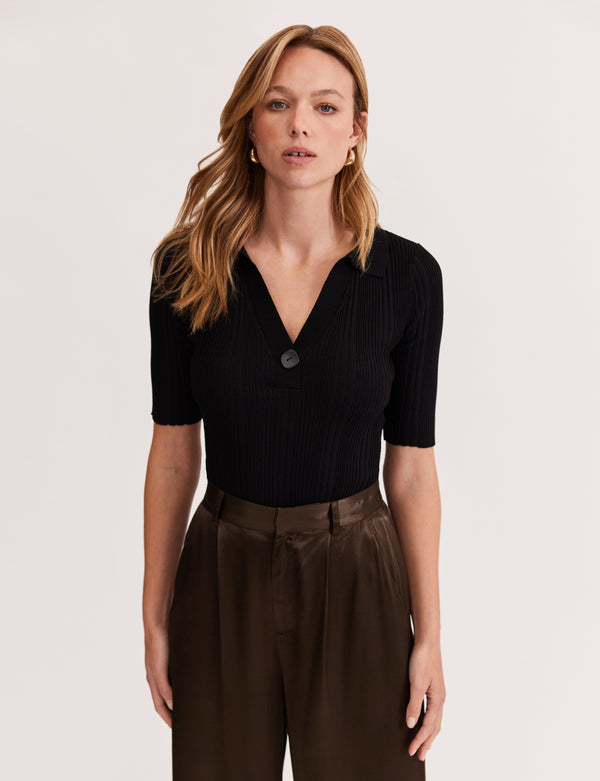 Novo Polo Knit Top