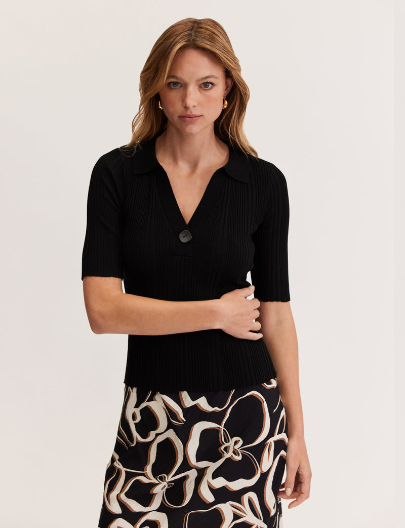 Novo Polo Knit Top